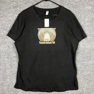 NTW Kavio Shirt Women's XL Bear Graphic Tee Short‎ Sleeve Yosemite National Park